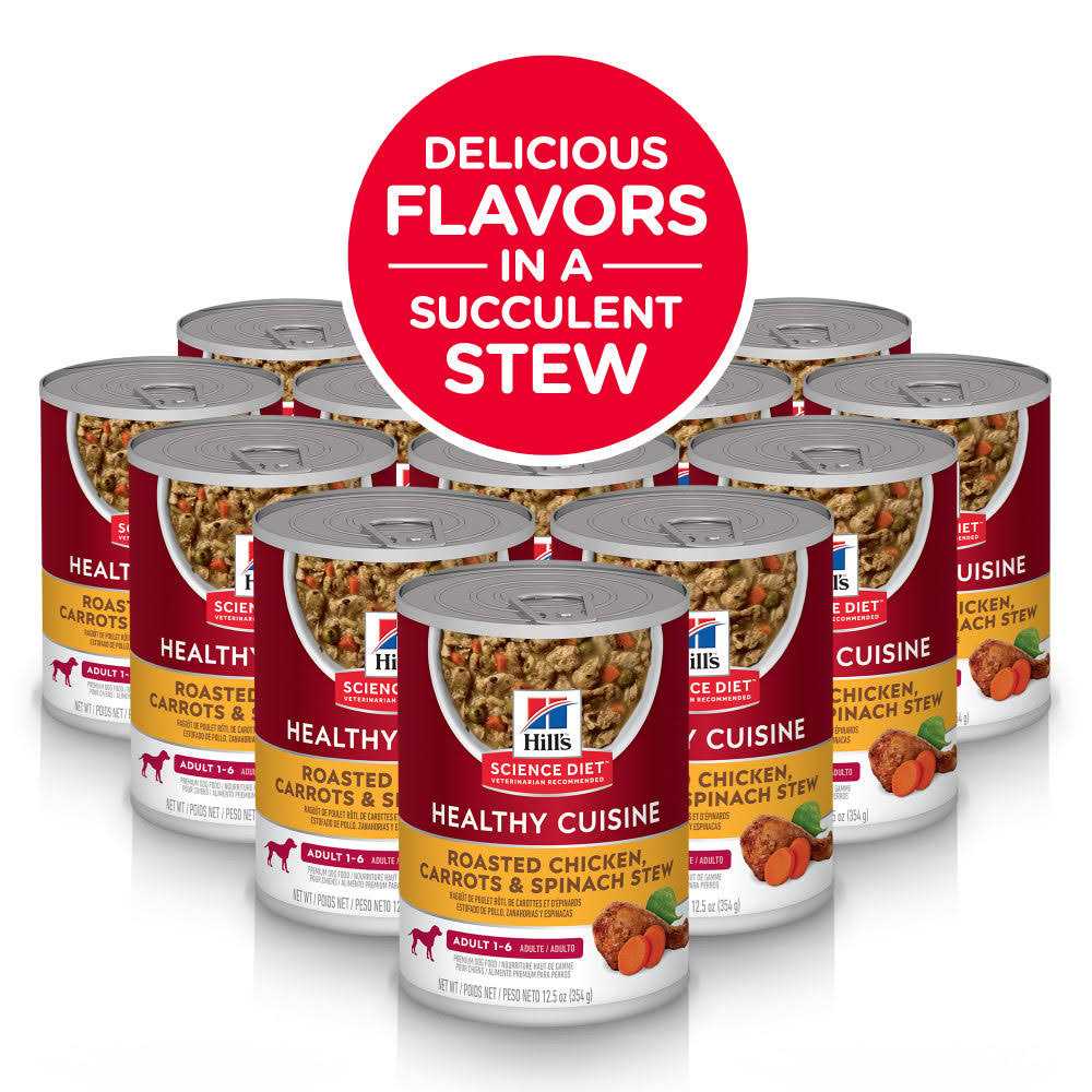 Roasted Chicken Carrots & Spinach Canned Dog Food D6339