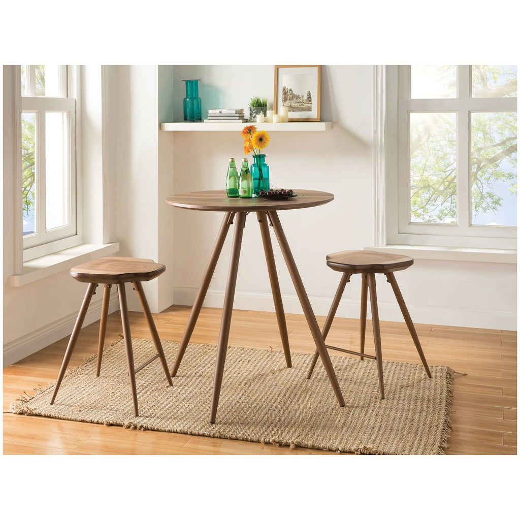 Oak 3 Piece Counter Height Set F7728