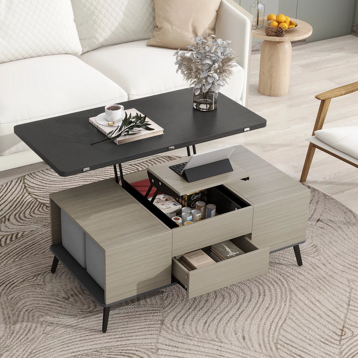 5 Pieces Lift Top Coffee Table Set with Storage F524913