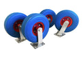 4-Pack of 10 X-Large Flat Free Casters (2 Swivel and 2 Fixed) 350 LBS Rated L129210