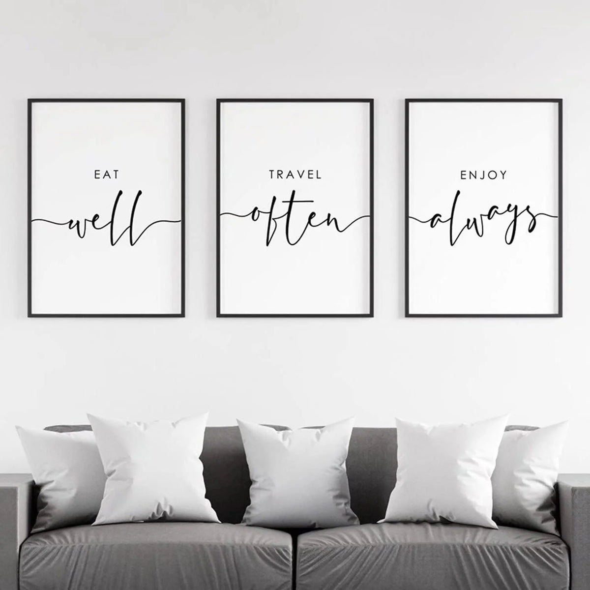 3 Pieces Canvas Wall Art with Inner Frame Z2270