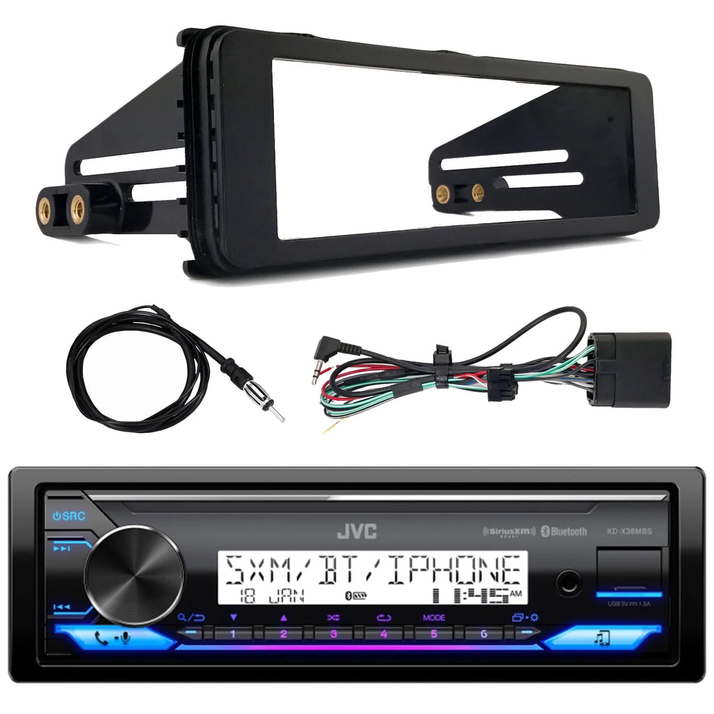 Single DIN Marine Bluetooth USB AUX AM/FM Radio Stereo Receiver O4600