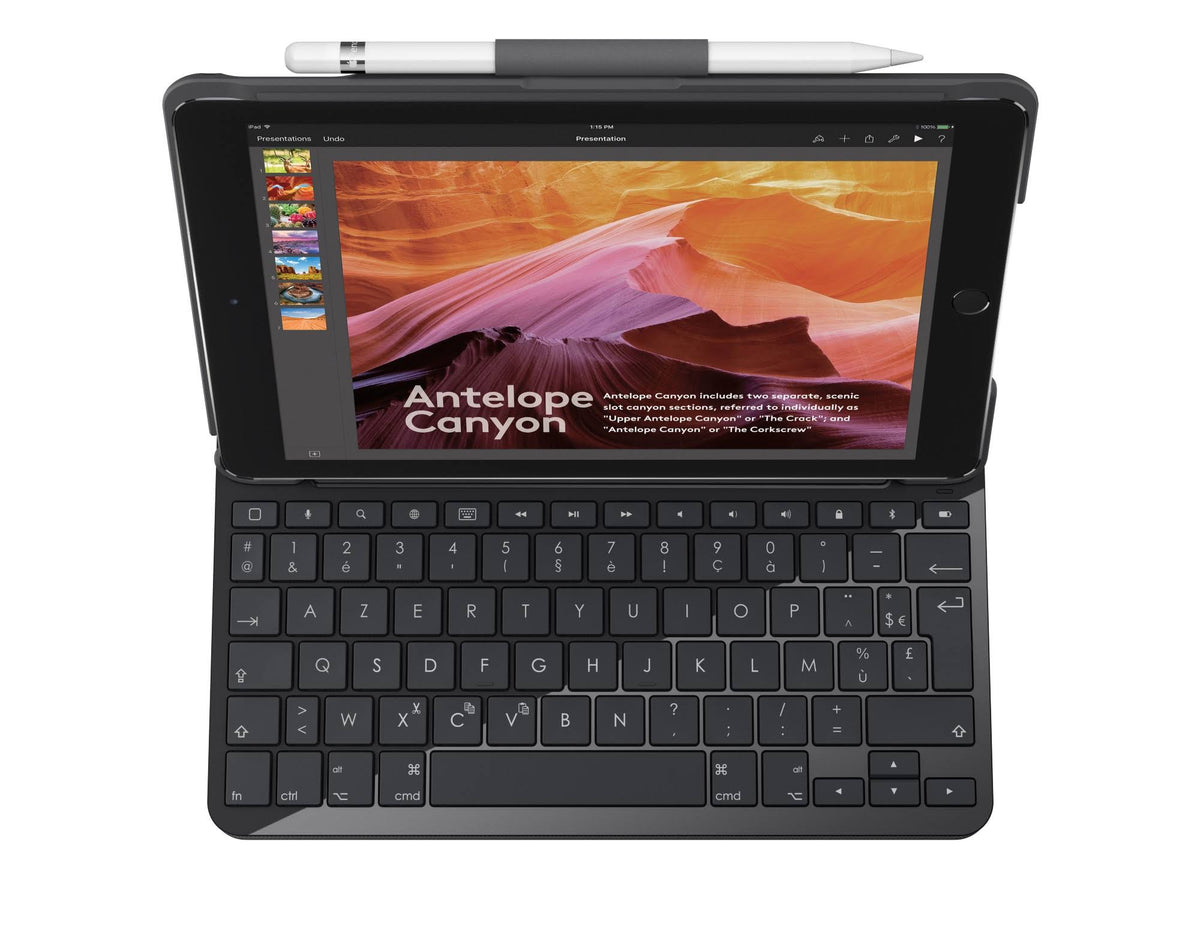 Slim Folio Mobile Device Keyboard Black QWERTY Bluetooth S53219