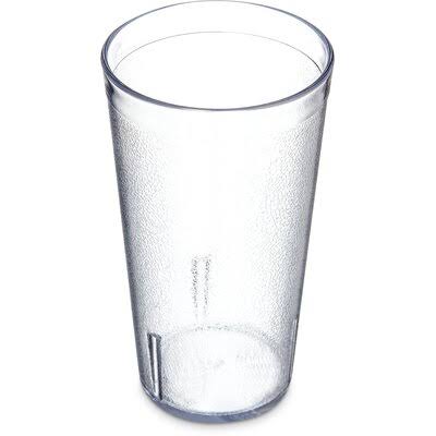 16 oz Clear Plastic Drinking Glass Set of 12 Z61579
