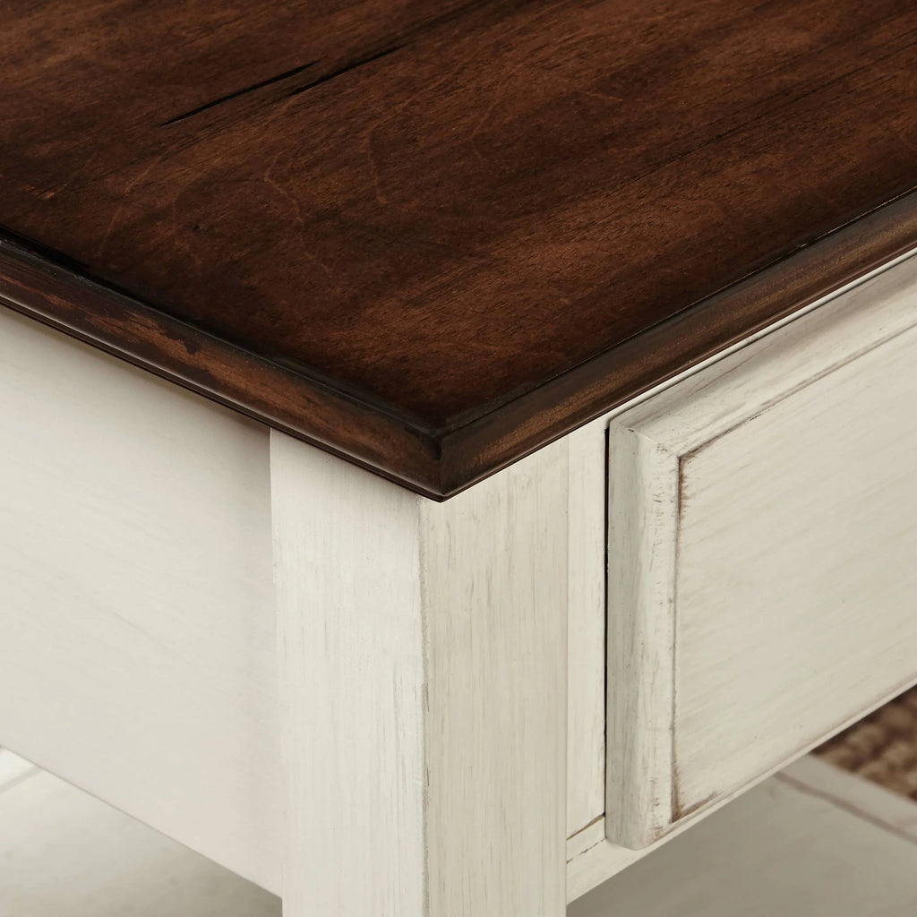 Rectangular Two-Tone Wood Coffee Table F862591