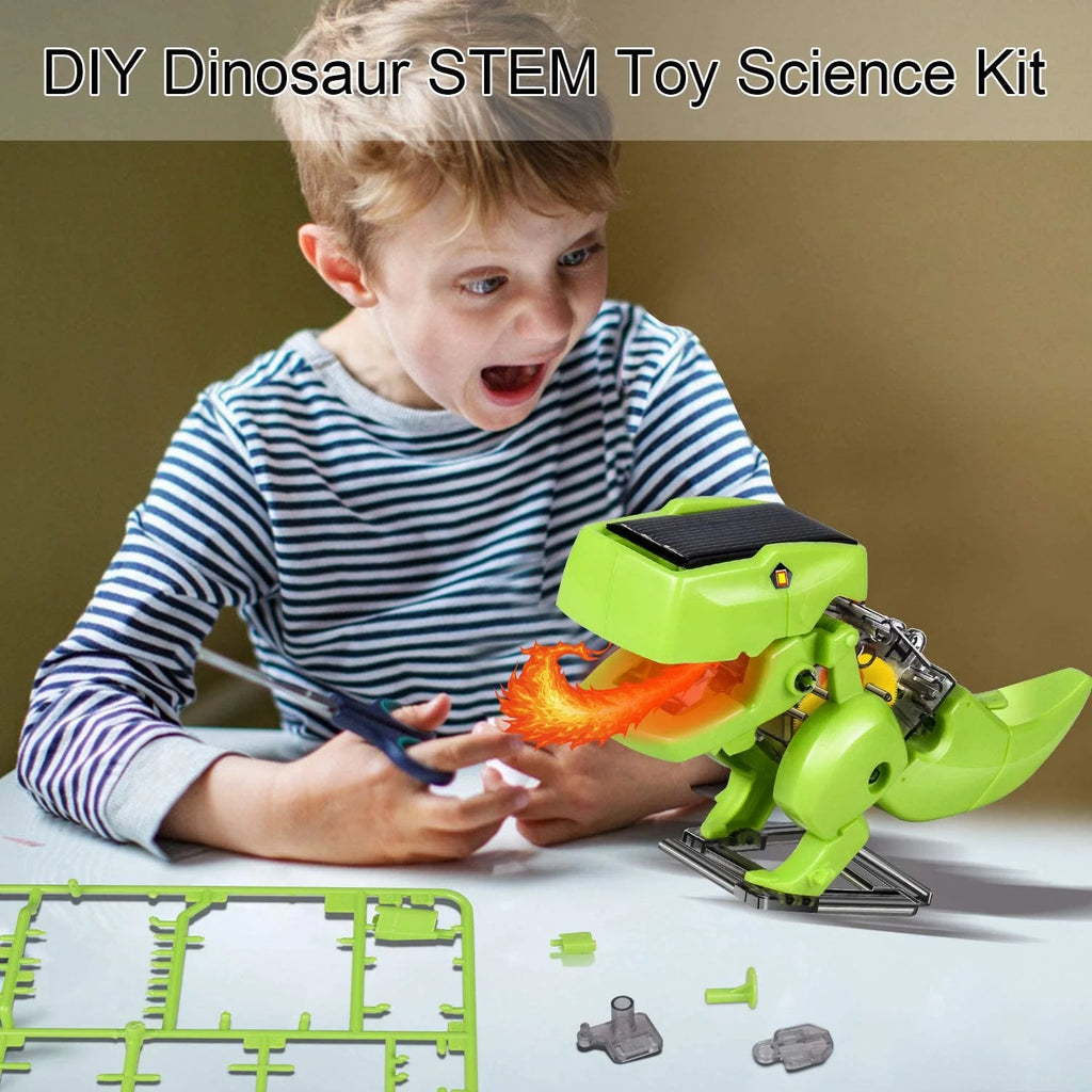STEM Robots Building Educational Toys Science Kit 3 in 1 Solar Dinosaur Desk Robot with Manual Instructions and Piler N332035