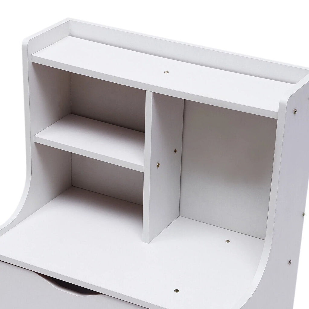 White 2 Drawer Bedside Table D282