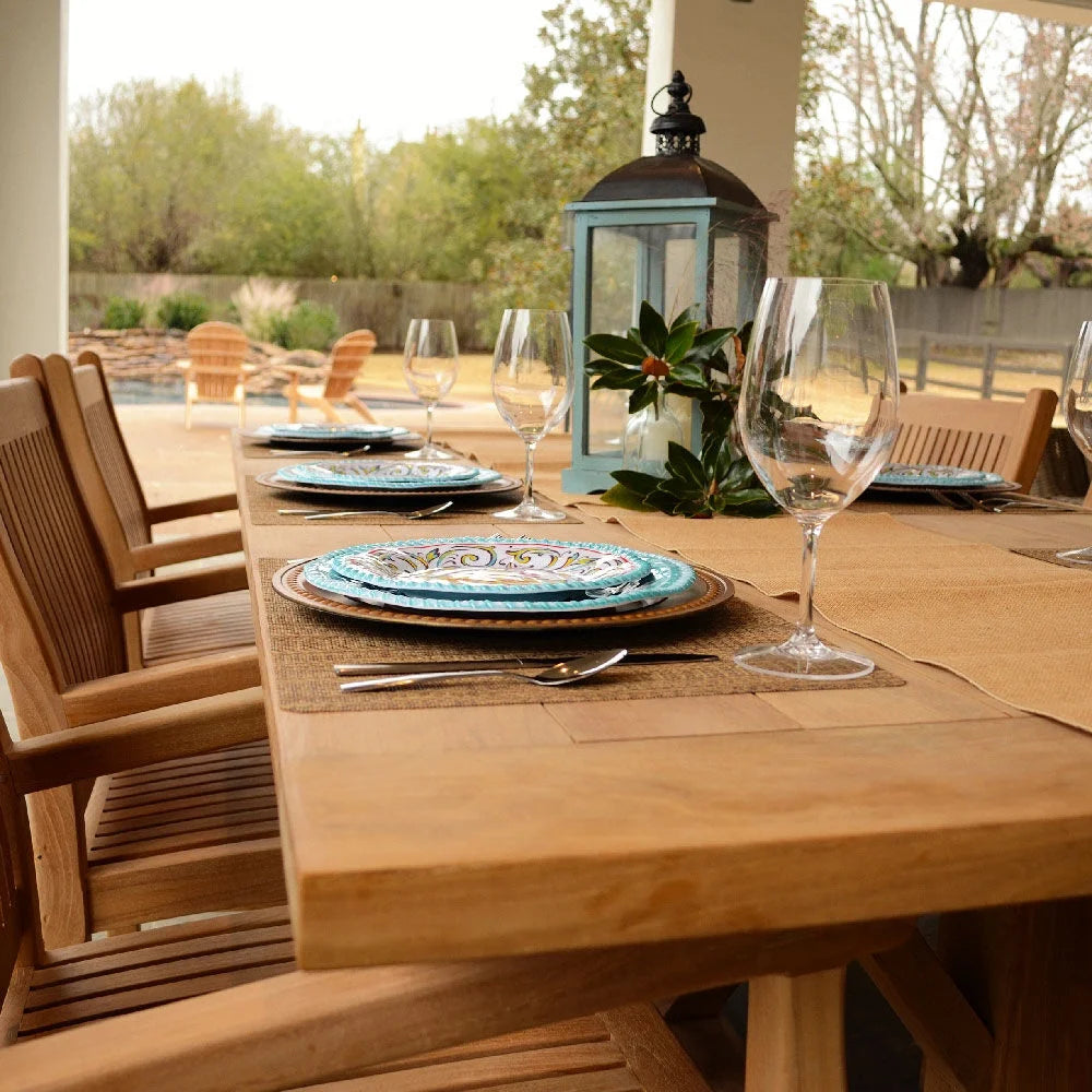 Grade A Teak 96" Rectangular Dining Table H282