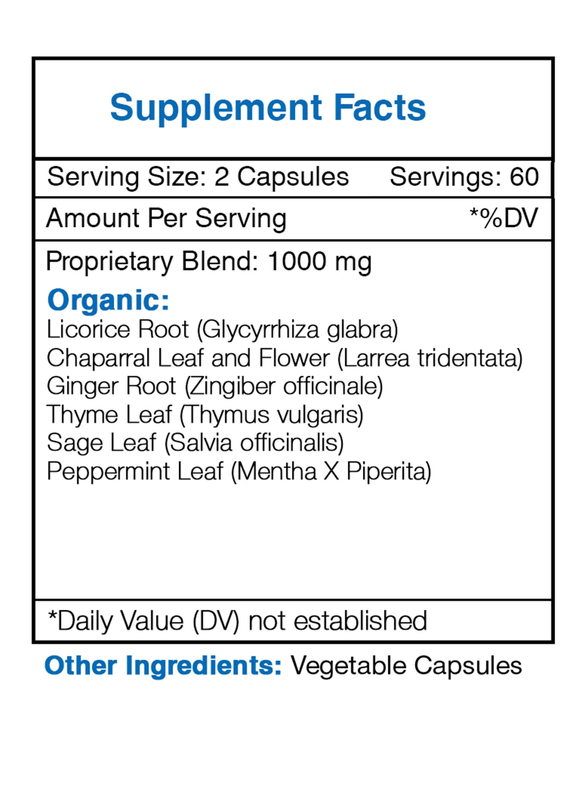 120 Capsules, 500 mg Licorice Formula E47432