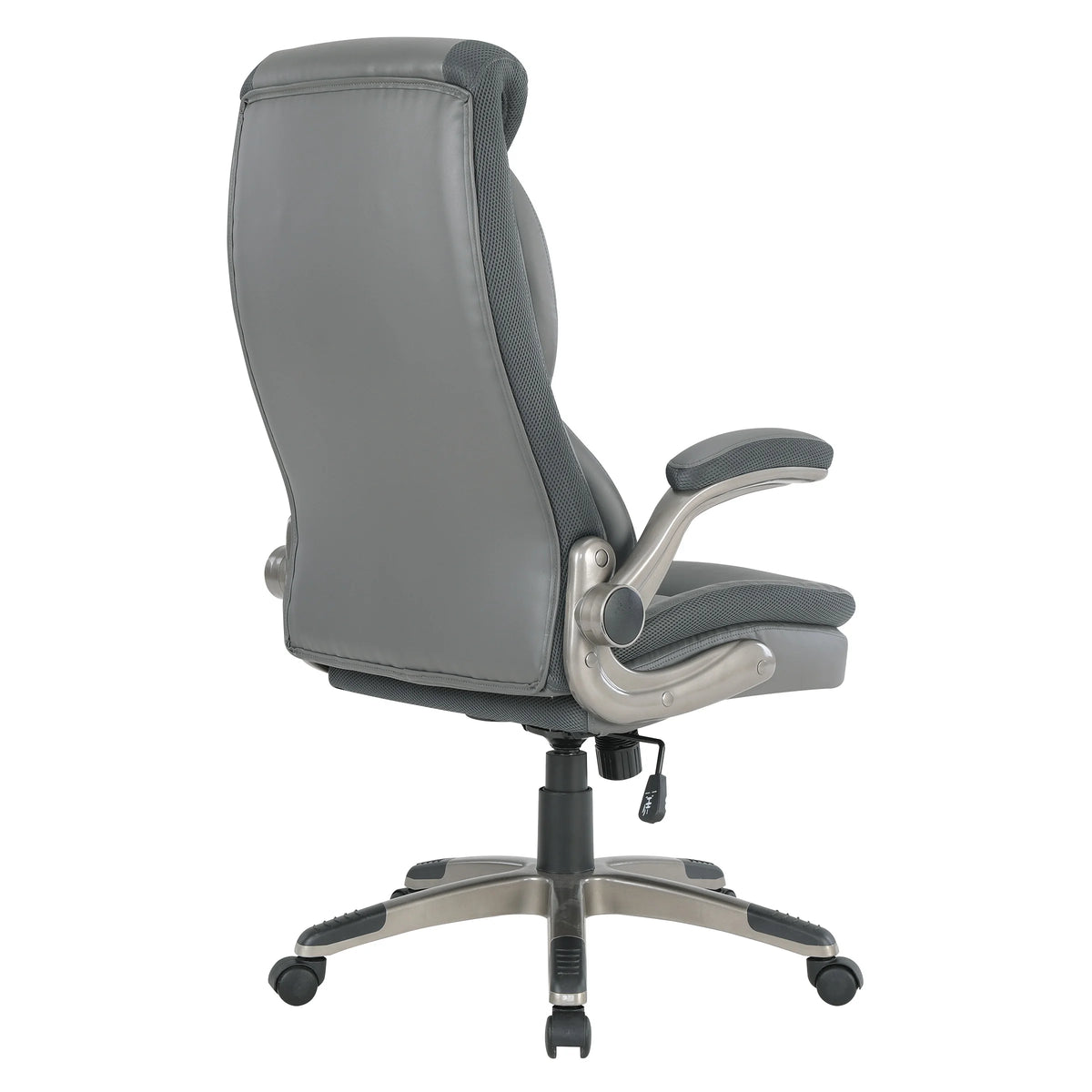 Charcoal Bonded Leather Chair with Nylon Base C2791