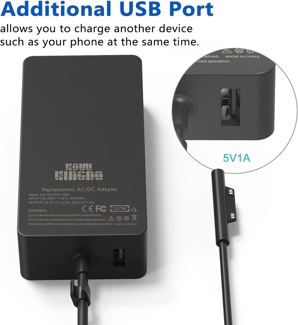127W 15V 8A Power Adapter with Carrying Case Pack of 2 C9269