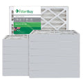 Silver MERV 8 17x22x4 Pleated AC Furnace Air Filter, Pack of 12 A642